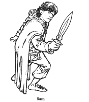 A coloring page of the lord of the rings